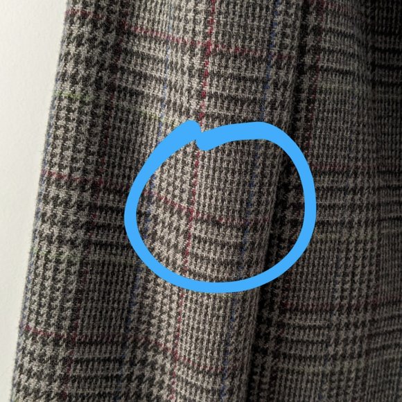 Sag Harbor Petite Wool Oversized Blazer Gray Plaid Tartan Vintage 6 Small 6P 0 - Picture 16 of 16